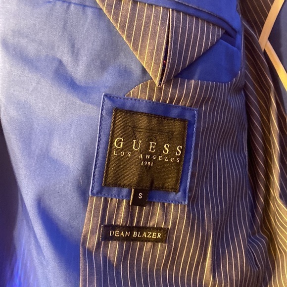 Mens Guess Size Small Mens Dean Blazer in Blue - Picture 8 of 12